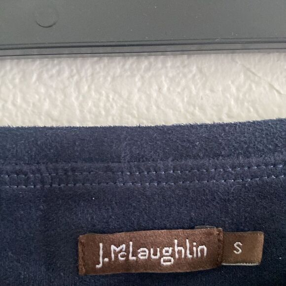 J Mclaughlin Blue Suede Tight Pants Small - Picture 5 of 5